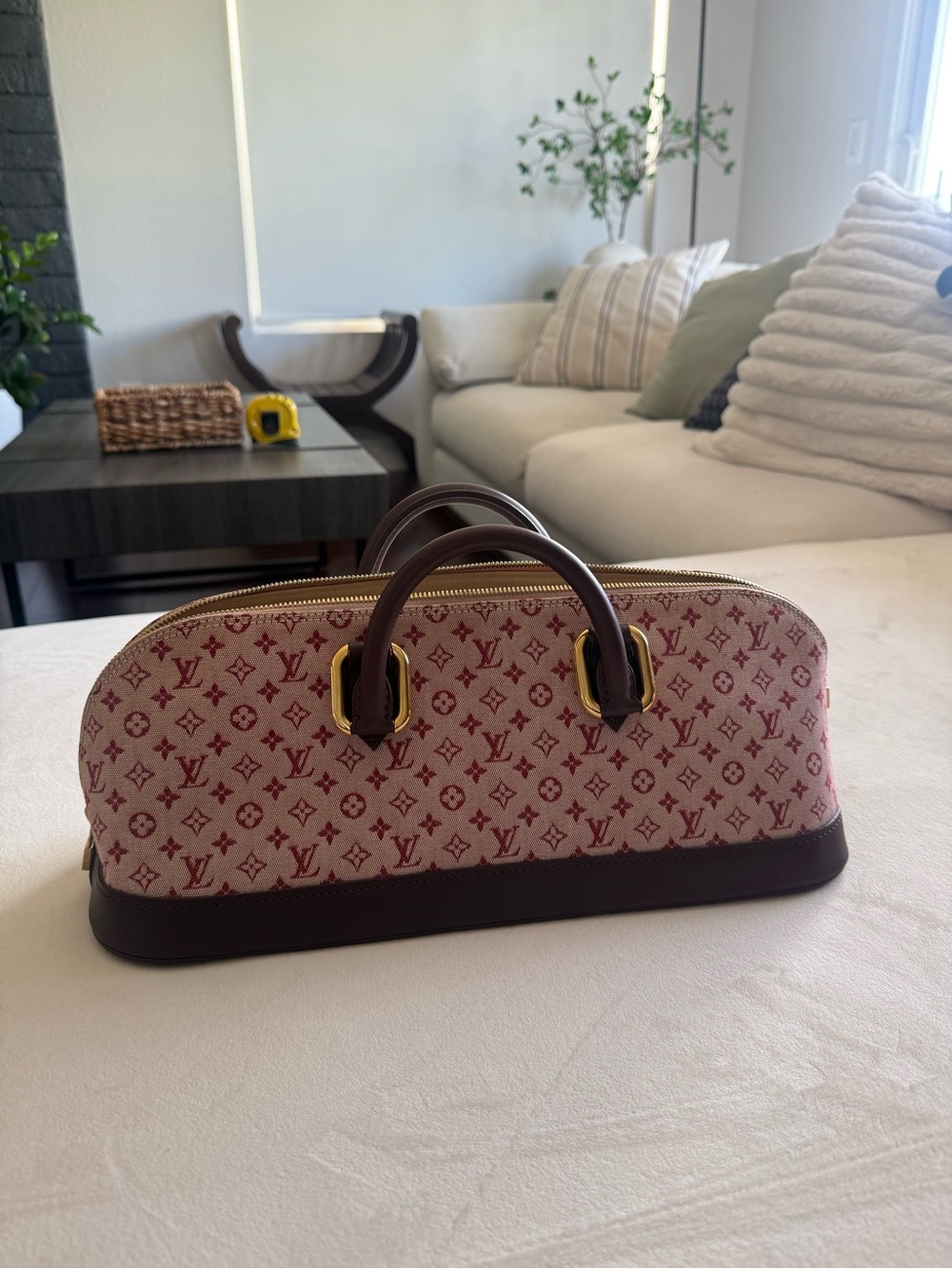 Louis Vuitton Vintage Monogram Mini Lin Alma Long Bag